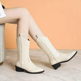 new Autumn Fashion Mid-calf Boots For Women Pointed Sleeve-8