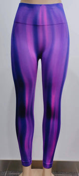 New Tie Dye Aurora Print Sports Pants Seamless High Waisted-Purple-11