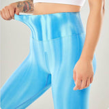 New Tie Dye Aurora Print Sports Pants Seamless High Waisted-9