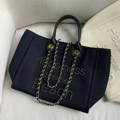 New Women Tote Bag Fashion Canvas Large Handbag Chains-4
