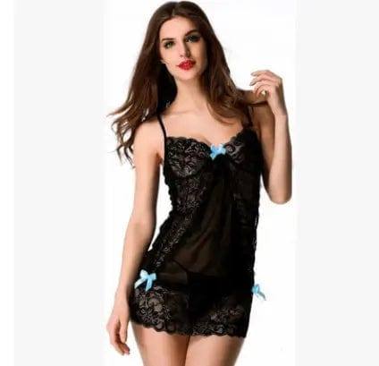 LOVEMI  Nightgown Blue / One size Lovemi -  Fashion Sexy Lingerie Hot Erotic Women Bow Lace Racy