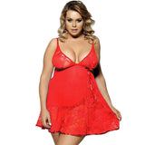 LOVEMI  Nightgown Red / M Lovemi -  Oversized Sexy Lingerie Lace Temptation Sling