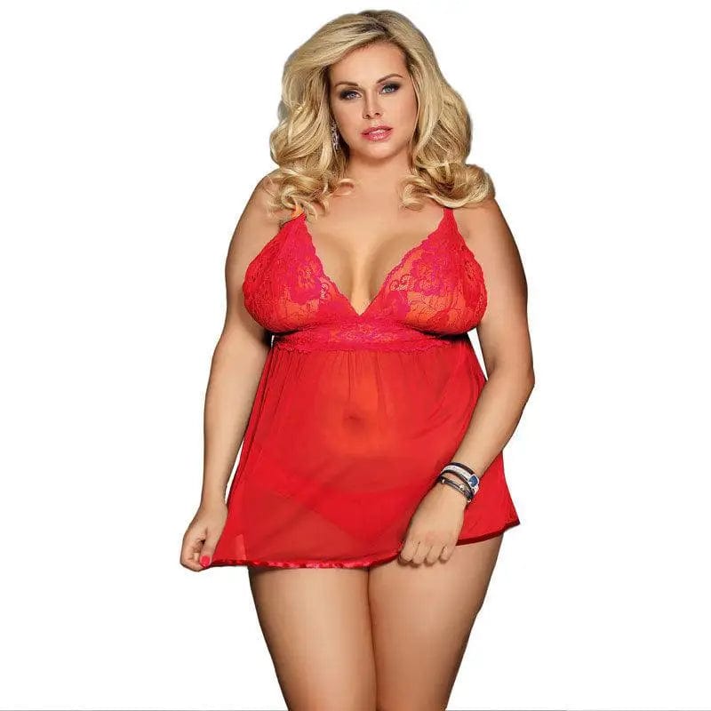 LOVEMI  Nightgown Red / M Lovemi -  Oversized Sling Sexy Lingerie European And American Sexy