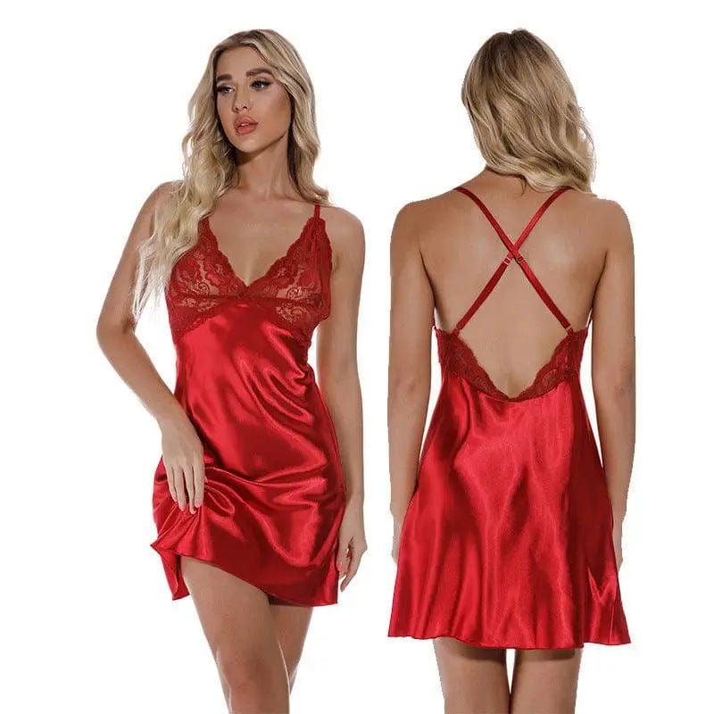 LOVEMI  Nightgown Red / S Lovemi -  Sexy Lingerie Factory European And American Foreign Trade
