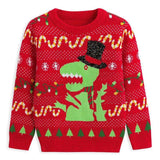 O-neck men women Christmas sweater-Red-6