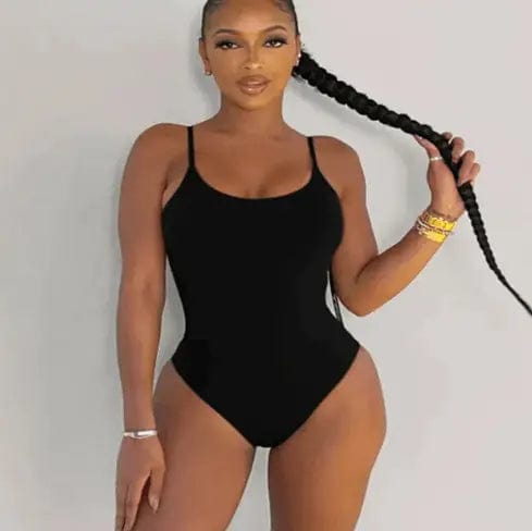 LOVEMI  One piece Black round collar / L Lovemi -  Summer Bikini Backless String Large Size Sexy Solid Color Triangle One-piece Swimsuit