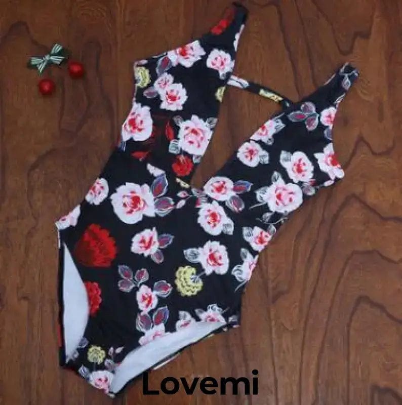 LOVEMI  One piece Lovemi -  One-piece Swimsuit, Flower Swimsuit,