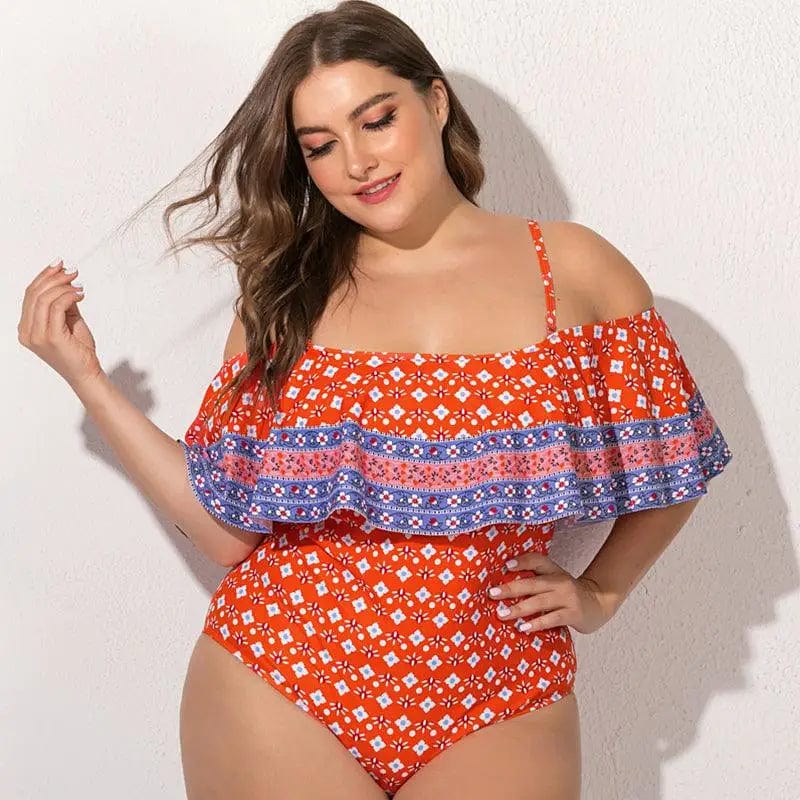 LOVEMI  One piece Orange / 2XL Lovemi -  Women's plus size bikini