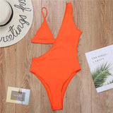 LOVEMI  One piece Orange / L Lovemi -  Triangle cup sexy swimsuit bikini