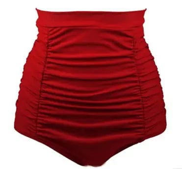 LOVEMI  One piece Red / 2XL Lovemi -  Sexy Solid High Waist Bikini Bottom Women Swimwear