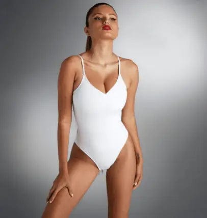 LOVEMI  One piece White / XS Lovemi -  Summer Bikini Backless String Large Size Sexy Solid Color Triangle One-piece Swimsuit