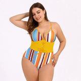 LOVEMI  One piece Yellowbar / S Lovemi -  Women's Plus Size Bikini Printed Bouquet Waist