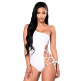 One-shoulder sexy bikini swimsuit with hoop cross strap-1