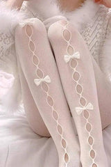 One-size Bow Thin Pantyhose Stockings-1