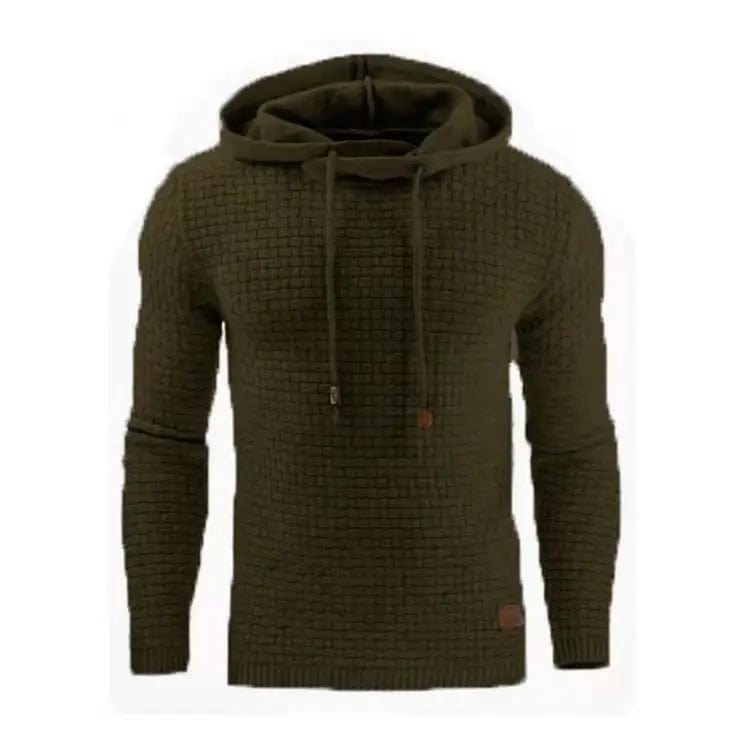 LOVEMI Outerwear & Jackets Men Army green / L Lovemi -  Long Sleeve Warm Hooded Sports Jacquard Sweatshirt