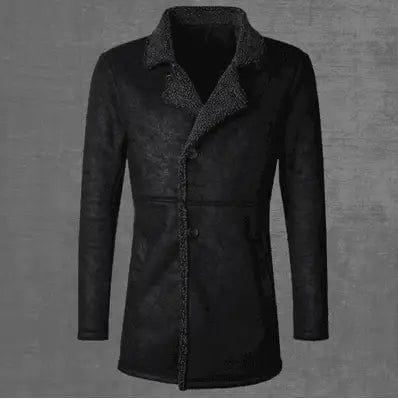 LOVEMI Outerwear & Jackets Men Black / 2XL Lovemi -  one lamb fur long coat men's thick warm