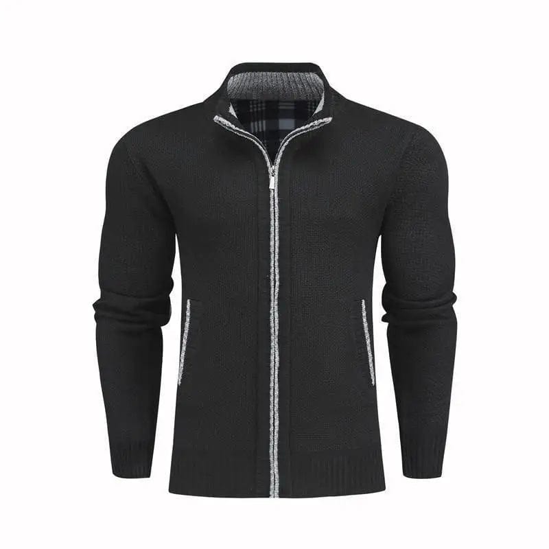 LOVEMI Outerwear & Jackets Men Black / USA M Lovemi -  Men Slim Sweaters Stand Collar Fit Zipper Men Solid Cotton