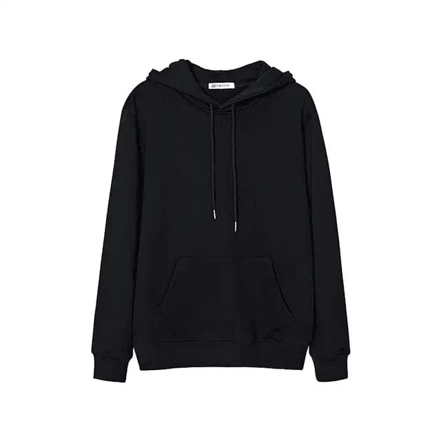 LOVEMI Outerwear & Jackets Men Black / XL Lovemi -  Men's solid color hooded pullover sweater