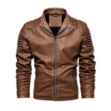 LOVEMI Outerwear & Jackets Men Brown / USA S Lovemi -  Men Leather Jacket Winter And Autumn Motorcycle PU Warm