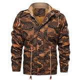 LOVEMI Outerwear & Jackets Men Coffee / USA L Lovemi -  Winter Men Leather Jacket Thick Military Hooded Men Coats