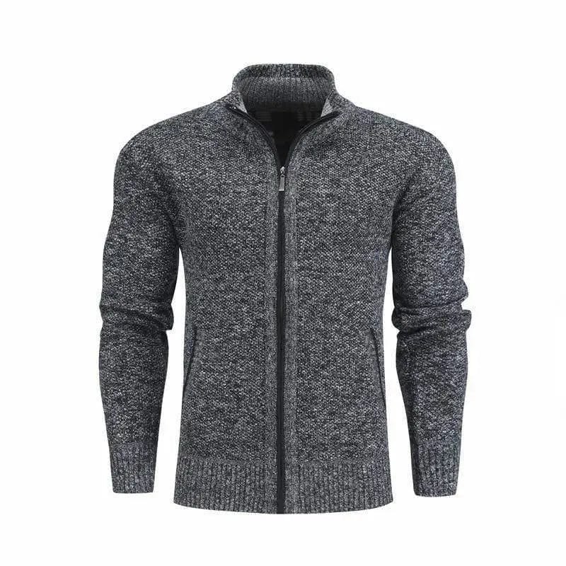 LOVEMI Outerwear & Jackets Men Dark Gray / USA XS Lovemi -  Men Slim Sweaters Stand Collar Fit Zipper Men Solid Cotton
