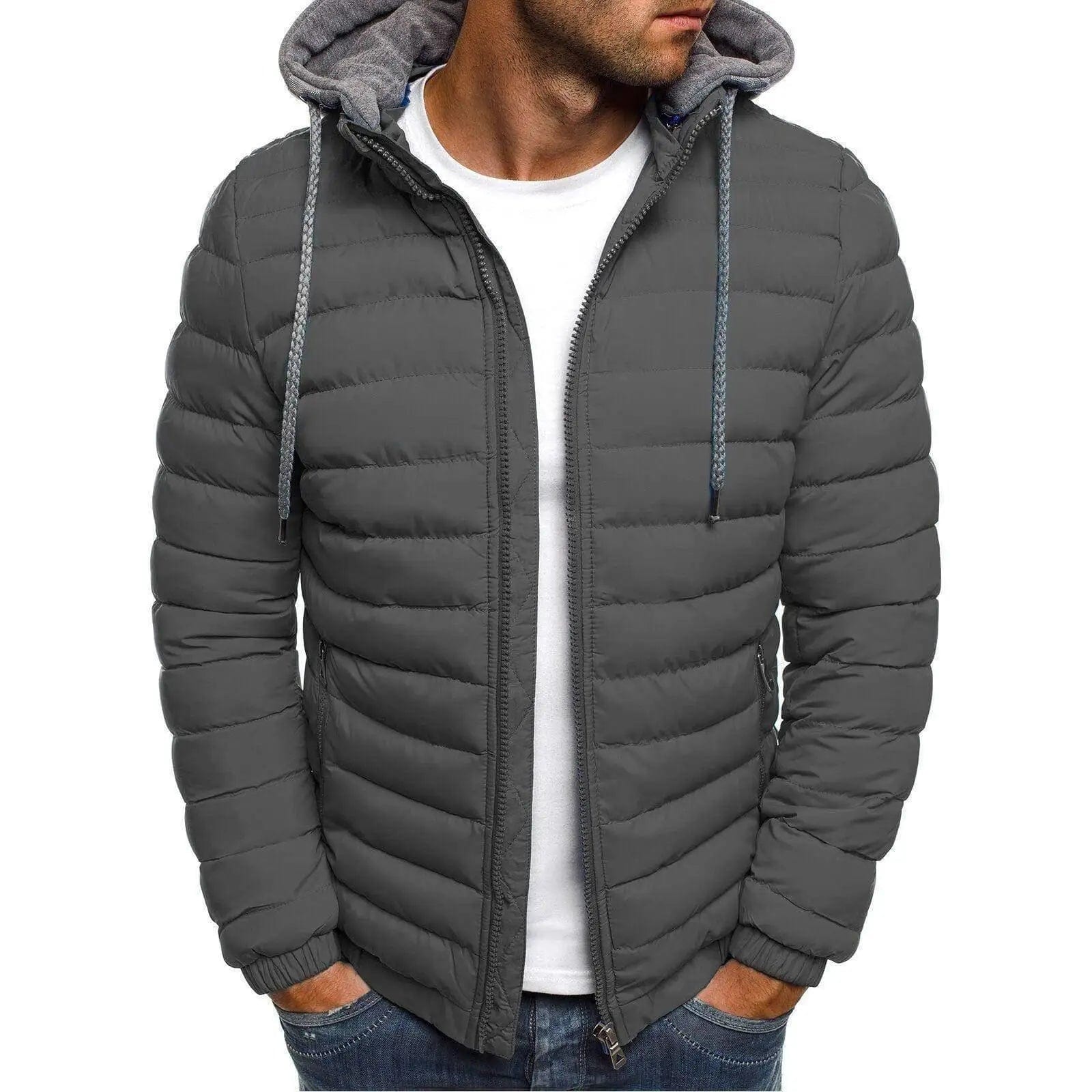 LOVEMI Outerwear & Jackets Men Gray / 2XL Lovemi -  Warm Hooded Casual Cotton Jacket