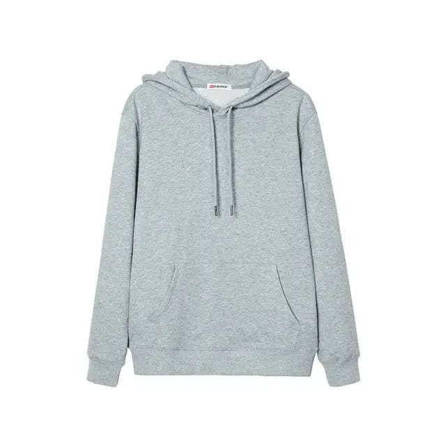 LOVEMI Outerwear & Jackets Men Grey / L Lovemi -  Men's solid color hooded pullover sweater
