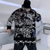 LOVEMI Outerwear & Jackets Men Lovemi -  Graffiti alphabet print hoodie