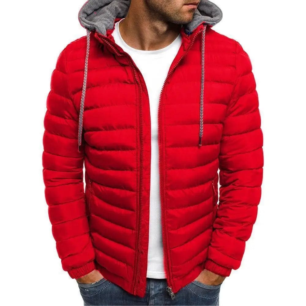 LOVEMI Outerwear & Jackets Men Red / 3XL Lovemi -  Warm Hooded Casual Cotton Jacket