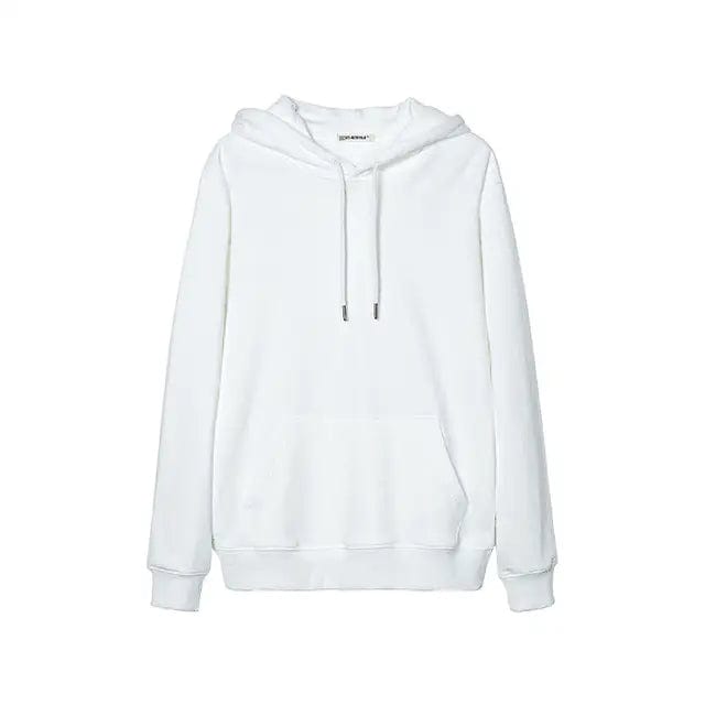 LOVEMI Outerwear & Jackets Men White / 3XL Lovemi -  Men's solid color hooded pullover sweater