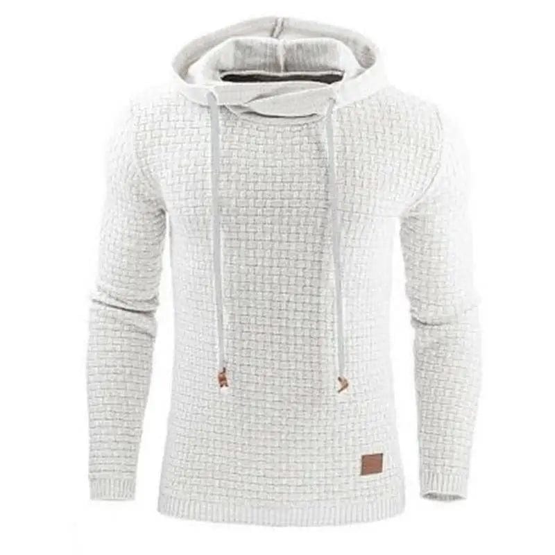 LOVEMI Outerwear & Jackets Men White / XL Lovemi -  Long Sleeve Warm Hooded Sports Jacquard Sweatshirt