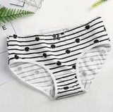 Panties Cotton Stripes Dot Print Gril Briefs Female-Type 2-3
