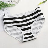 Panties Cotton Stripes Dot Print Gril Briefs Female-Type 5-5