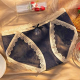 LOVEMI  panties Dark Blue / M Lovemi -  Lace Panties Ladies Cotton Antibacterial Panties