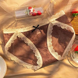 LOVEMI  panties Deep coffee / M Lovemi -  Lace Panties Ladies Cotton Antibacterial Panties