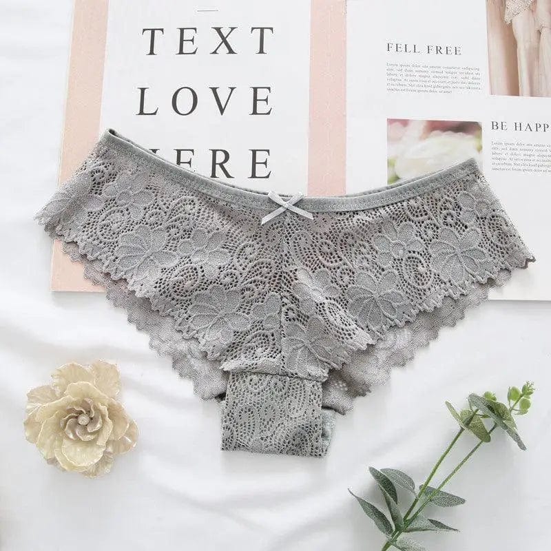 LOVEMI  panties Grey / One size Lovemi -  Lace Panties