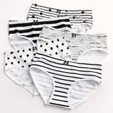 LOVEMI  Panties Lovemi -  Panties Cotton Stripes Dot Print Gril Briefs Female
