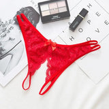 LOVEMI  Panties Red / One size Lovemi -  Women's Hollow Thong Low Waist Sexy Lingerie