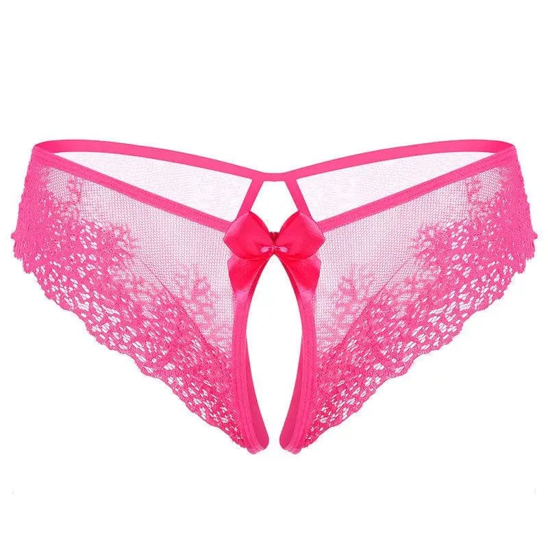 LOVEMI  Panties Rosered / One size Lovemi -  Lace Bow Sexy Non-take-off Thong Sexy Lingerie