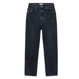 LOVEMI  Pants Blue And Black / XS Lovemi -  Women's Fashion Casual High Waist Jeans