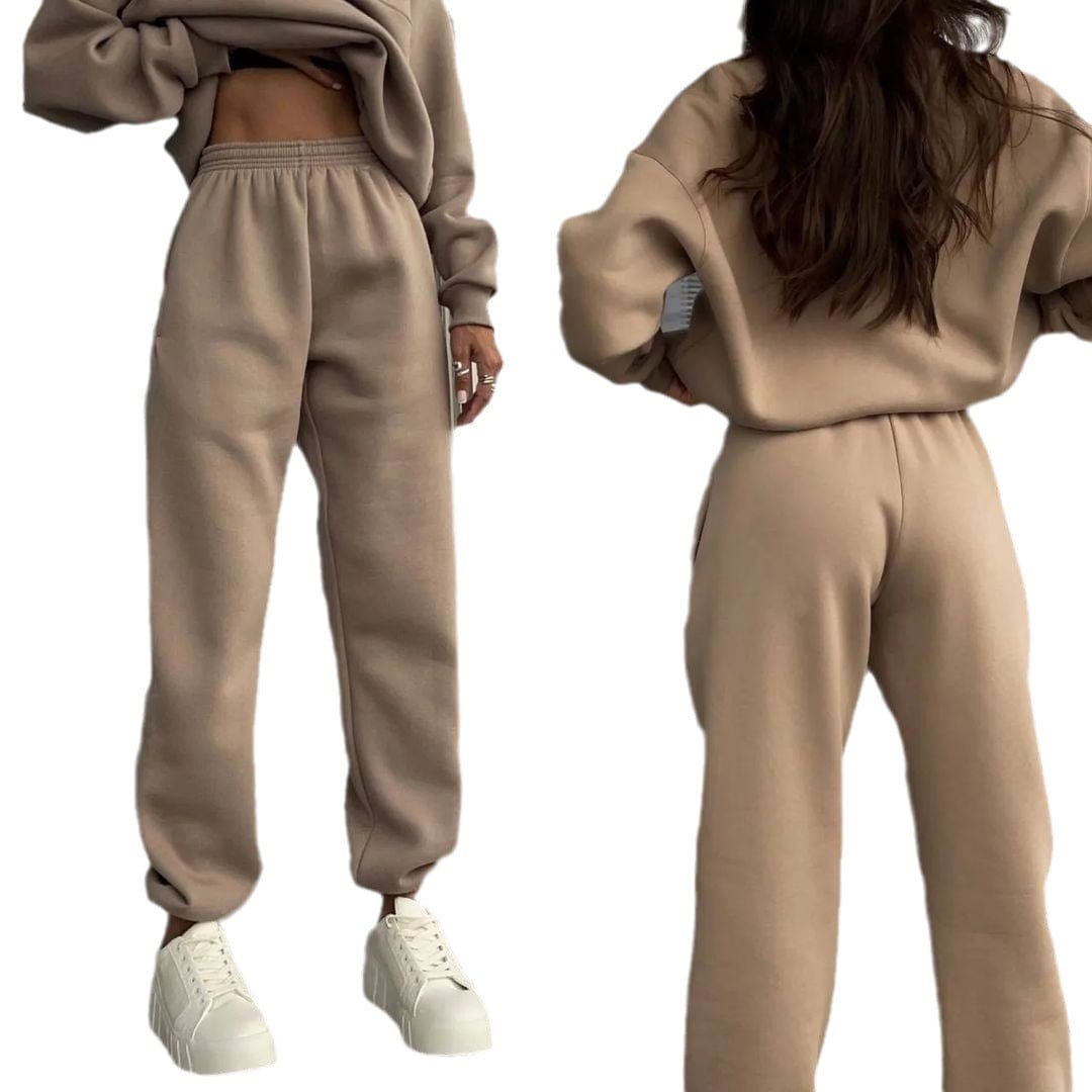 LOVEMI  Pants Lovemi -  All-matching Thickened Long-sleeved Sweater And Trousers Two-piece Set