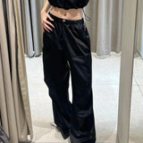 LOVEMI  Pants Lovemi -  Women's Fashionable Silk Satin Casual Wide-leg Pants