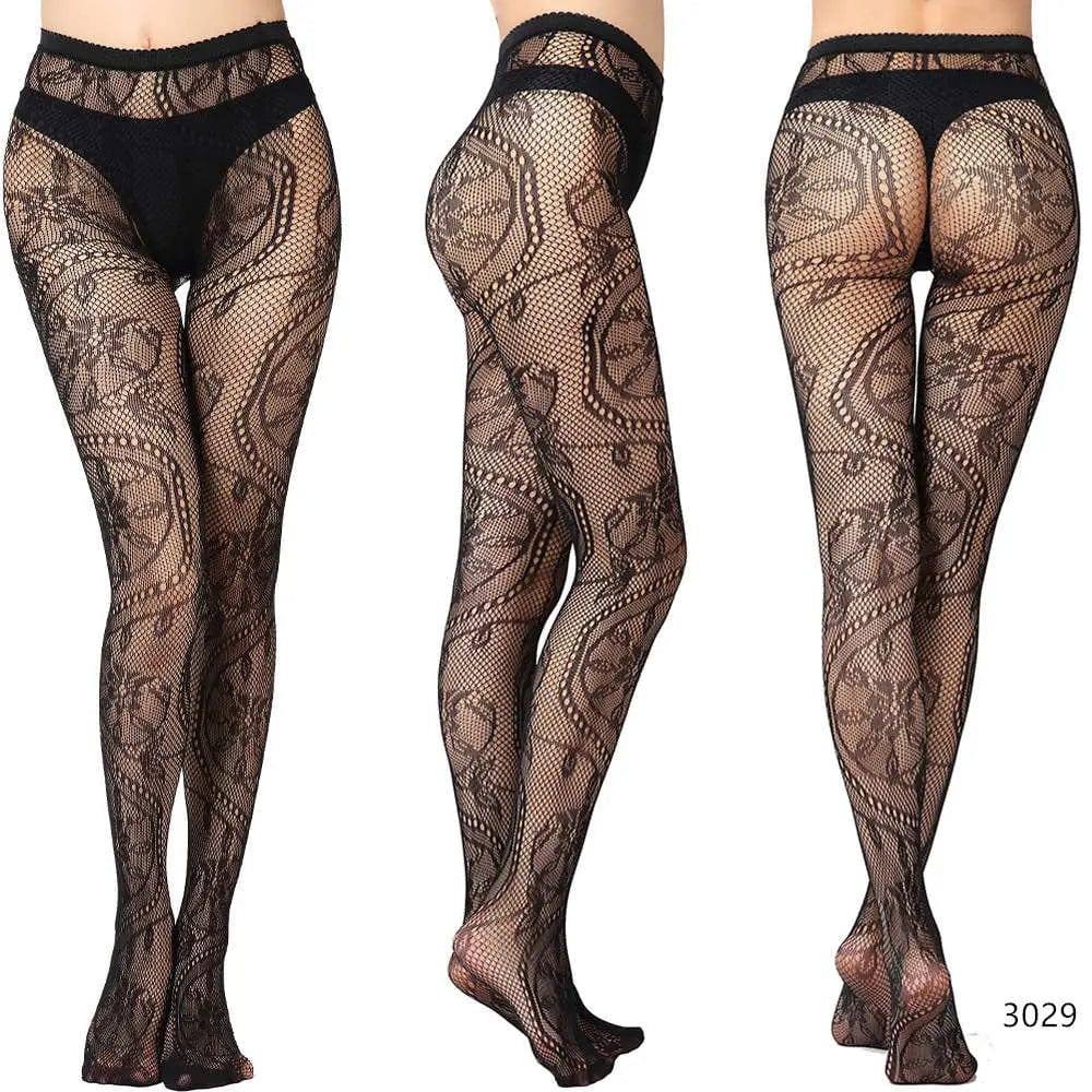 LOVEMI  Pantyhose 3029Style Lovemi -  Vintage tattoo lace cutout stockings