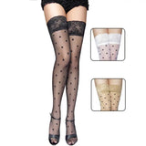 LOVEMI  Pantyhose Black Lovemi -  Lace black polka dot girls stockings