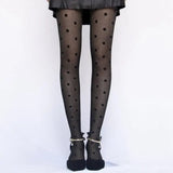 LOVEMI  Pantyhose Black / One size Lovemi -  Spring and summer tattoo jacquard stockings