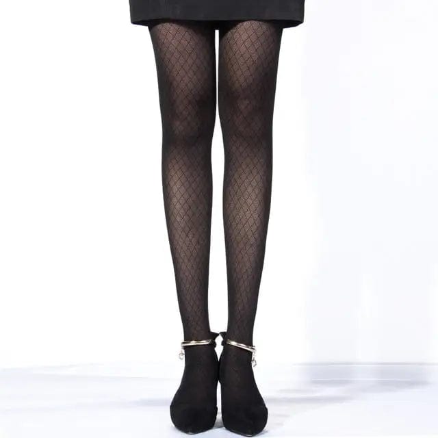 LOVEMI  Pantyhose C / One size Lovemi -  Sexy Women Tights Over Knee Double Stripe Sheer Black