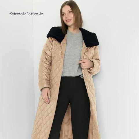 Parker Cotton-padded Jacket For Women Big Fur Collar-1