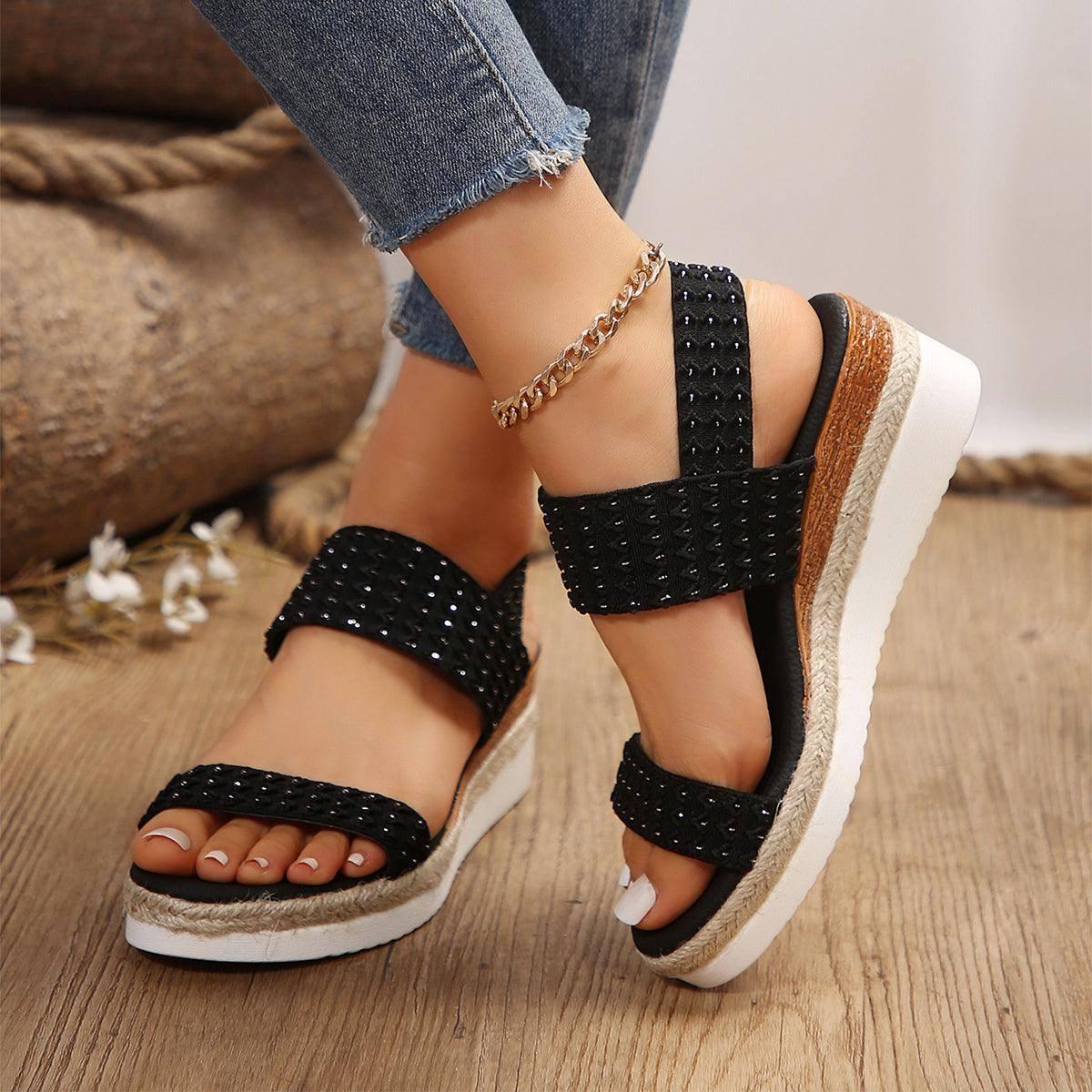 Peep-Toe Wedge Sandals-6