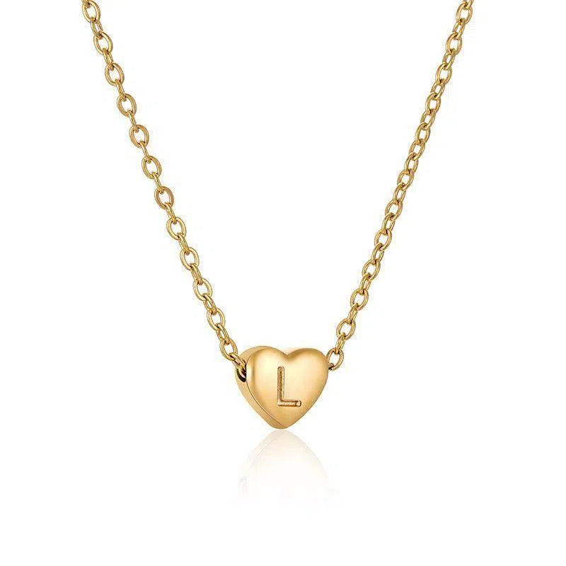 Ins Style Love Letter Necklace Women Stainless Steel Heart-shaped Niche Clavicle Chain Fashion Necklace-9