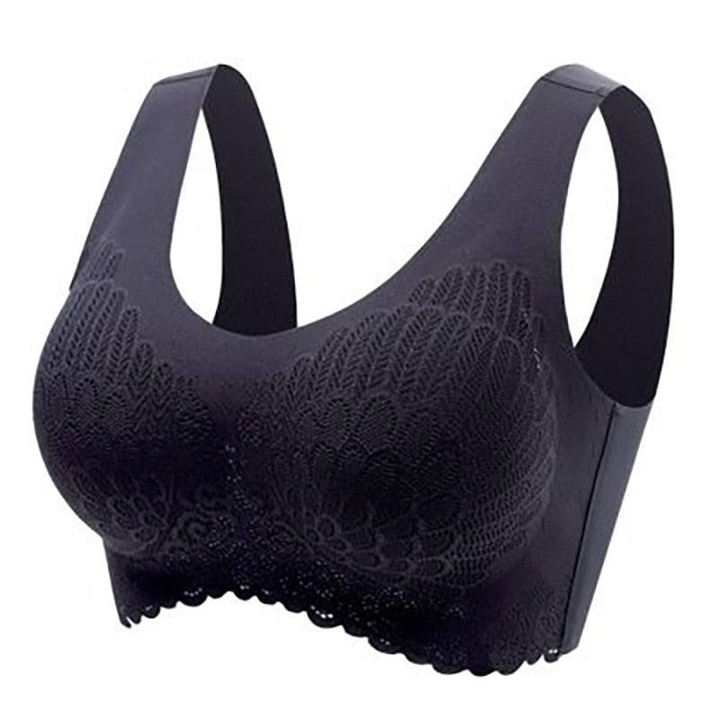 Plus Size Bra 3XL4XL Seamless Bras For Women Underwear BH-4.0-black-2